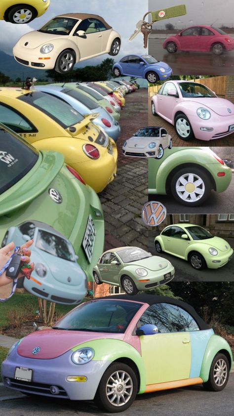 Volkswagen Beetle Flower Rims, Aesthetic Volkswagen Beetle, Vw Beetle Decorations, Slugbug Cars, Volkswagen Beetle Decorations, Buggy Car Volkswagen, Beatle Car Volkswagen, Cute Volkswagen Beetle, Beetle Car Interior