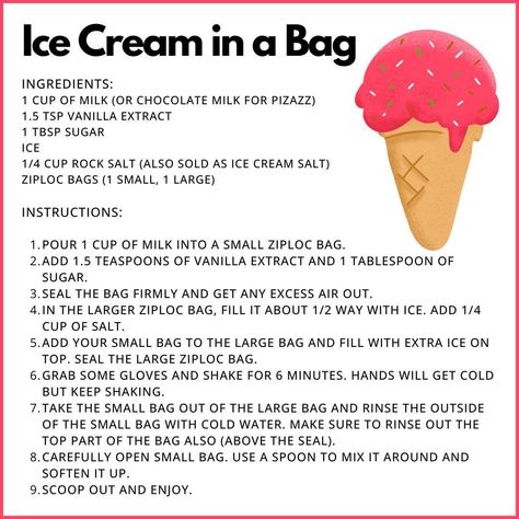 Quick & Easy: Make Delicious Ice Cream in a Bag in Just 15 Minutes! - Mental Scoop Homemade Ice Cream Recipes In A Bag, How To Make Ice Cream In A Bag, Homemade Ice Cream In A Bag, Ice Cream In A Bag, Ice Cream Salt, Recipe Book Diy, Making Homemade Ice Cream, Delicious Ice Cream, Ice Cream At Home