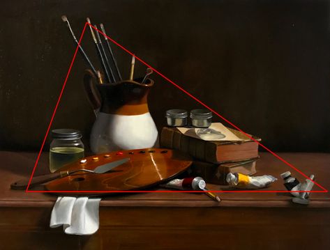 Triangular Composition Art, Triangular Composition Photography, Still Life Composition Theory, Still Life Composition Photography, Composition Theory, Object Composition, Still Life Sketch, Good Composition, Still Life Composition