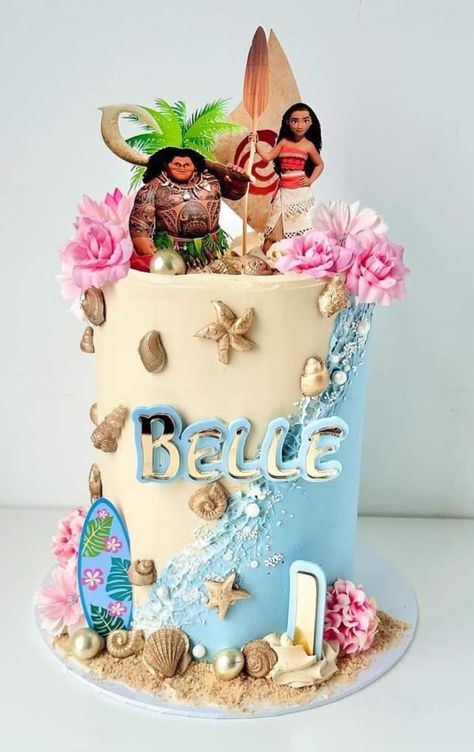 Moana Cakes Ideas, Moana 2 Cake, Moana Bday Cake, Moana Cupcake Ideas, Grizzy And The Lemmings Cake, Moana Cake Ideas, Moana Birthday Cake Ideas, Mohana Cake, Moana Themed Cake