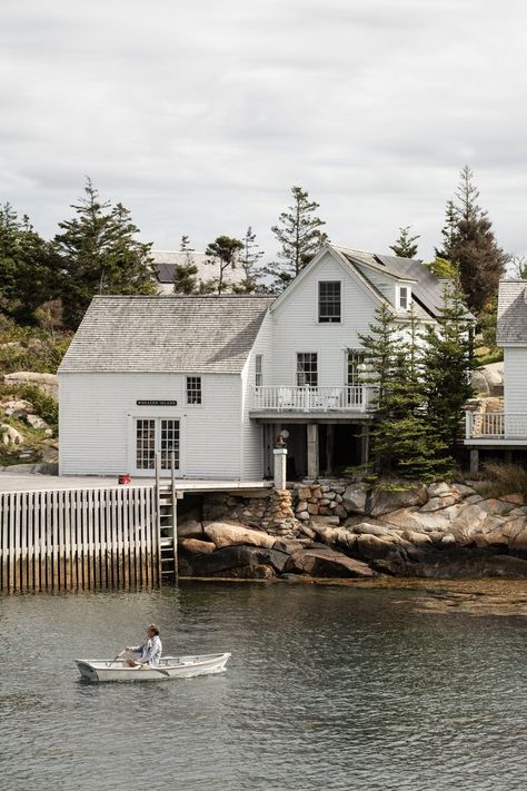 Artists Betsy Eby and Bo Bartlett's Remote Home on Wheaton Island, for Maine Homes & Domino — Greta Rybus Maine Beach House, Artist Couple, Coastal Cabin, Maine Homes, Maine New England, Bo Bartlett, Maine Travel, Cottage By The Sea, Maine Coast