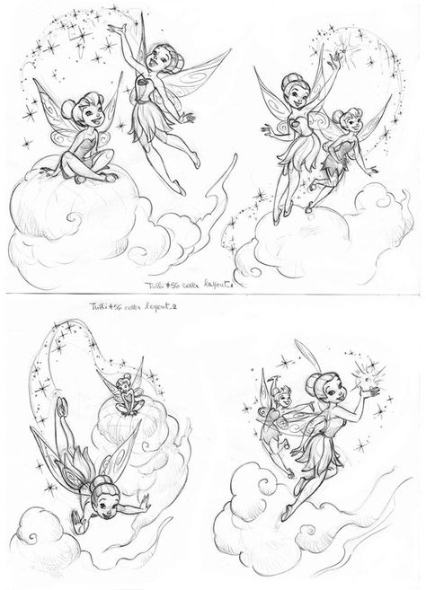 The Art of Disney Fairies — Disney Fairies Graphic Novels - Sketches and... Art Of Disney Fairies, The Art Of Disney Fairies, Disney Faries, Fairy Sketch, Disney Fairies Pixie Hollow, Fly Drawing, Art Of Disney, Fairies Flying, Fairy Drawings