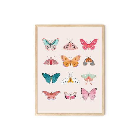 PRICES MAY VARY. TRANSFORM YOUR SPACE INTO A SANCTUARY: Fly away on a journey into the beautiful world of nature with this soothing butterfly wall decor. This imaginative butterfly art serves as a butterfly sanctuary where all your dreams come to life. With its stunning colors and intricate details, this butterfly picture is sure to turn any room into an oasis of calm tranquility- perfect for not just bedrooms, but kitchens, living rooms, nurseries, offices, bathrooms and more! INFUSE A WHIMSICA Posters Butterfly, Butterfly Poster Vintage, Butterfly Art Wall, Vintage Butterfly Art, Butterfly Room Decor, Wall Decor Butterfly, Haus And Hues, Art Butterflies, Butterfly Prints