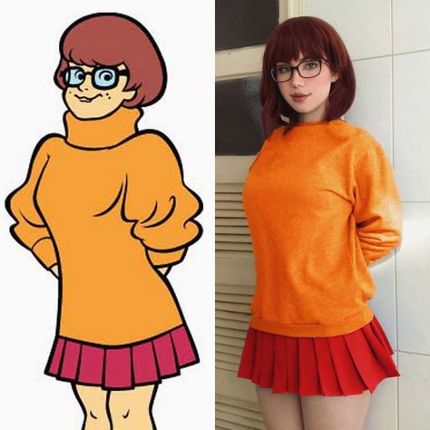 Velma from Scooby Doo by Maria Fernanda Velma From Scooby Doo, Velma Costume, Scooby Doo Costumes, Velma Cosplay, Velma Scooby Doo, Daphne And Velma, Cartoon Cosplay, Cartoon Costumes, Kostum Cosplay