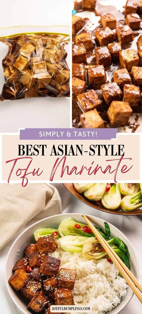 asian marinated tofu Thai Marinated Tofu, Thai Tofu Marinade, How To Marinate Tofu, Asian Tofu Recipes Stir Fry, Asian Marinade For Tofu, Asian Marinated Tofu, Tofu Marinades Vegan, Marinate Tofu, Asian Tofu Marinade