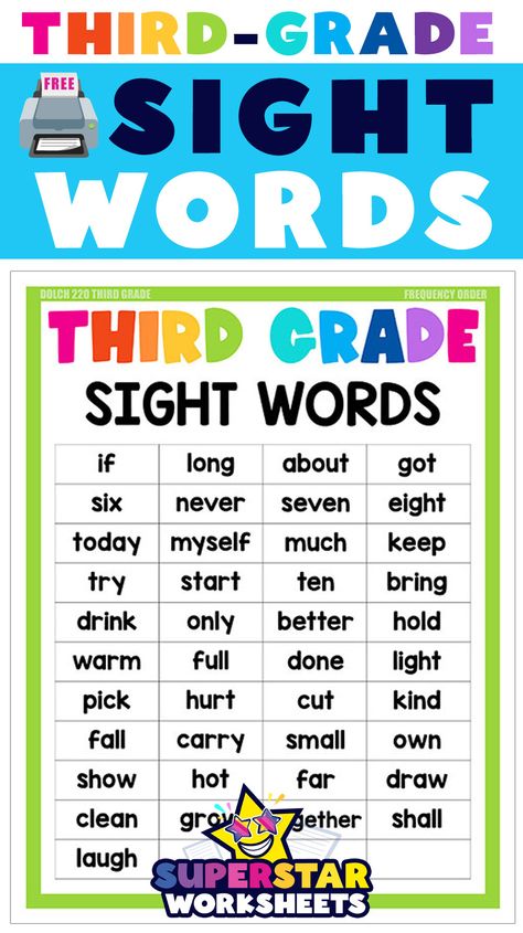 Free third-grade sight word printables, activities, flashcards, charts, games, and so much more! Third Graders need repetition when learning to read sight words. These activities support that! #worksheets #printables #sightwords #games #activities #free #worksheets Third Grade Words, Third Grade Sight Words Printable, Third Grade Activities Free Printable, Sight Word Activities 2nd, 3rd Grade English, Teacher Tiktok, Sight Word Printables, Sight Word Worksheets Free, 3rd Grade Spelling Words