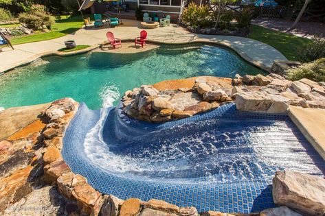 Pool Slides - ATLANTIS POOLS & SPAS, LLC Ideas De Piscina, Dream Backyard Pool, Pools Backyard Inground, Pool Backyard, Piscina Natural, Luxury Pools, Backyard Pool Landscaping, Dream Pools, Backyard Pool Designs