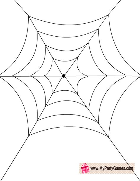 Spider Web Template Free Printable, Halloween Printouts, Spider Printable, Big Board, October Halloween, Halloween Pins, Halloween Spider Web, Carnival Games, The Spider