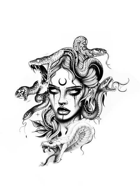 Medusa Leg Sleeve Tattoo, Medusa Hand Tattoos For Women, Medusa Drawing Tattoo, Dessin Medusa Tattoo, Medusa Snake Tattoo, Medusa Gorgon Tattoo, Madusa Drawings, Gorgon Tattoo, Madussa Tattoo Design