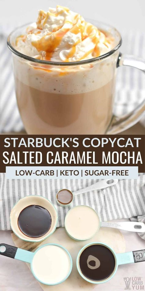 Low Carb Caramel Frappe, Keto Hot Coffee Starbucks, Low Carb Espresso Drinks, Keto Hot Coffee Recipes At Home, Low Carb Coffee Recipes, Low Carb Creamer For Coffee, Keto Coffee Drinks At Home, Keto Caramel Frappuccino, Keto Caramel Macchiato