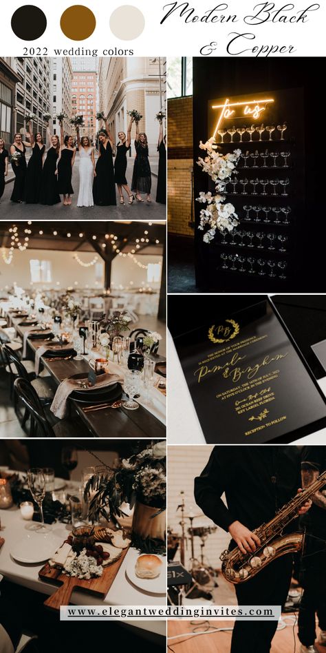 Black And Black Wedding, Brown Black Wedding Theme, Wedding Black Tie Theme, Terracotta Wedding Theme Colors, Dark Gray Wedding Theme, Modern Black And Gold Wedding, Black Affair Wedding, Black And White Flower Wedding, Beer Seating Chart Wedding