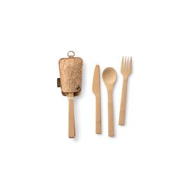 The ultimate bamboo, reusable travel utensil set. Made from USDA certified organic bamboo, the Bambu Bamboo Utensil Set With Eco-Conscious Pouch includes a full size knife, spoon, and fork. Stain-resistant and anti-microbial. And the carry pouch has a brass D-ring clip. Travel Cutlery, Reusable Utensils, Travel Utensils, Ethical Living, Bamboo Utensils, Cutlery Sets, Cork Fabric, Camp Cooking, Travel Set