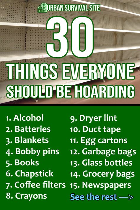 30 Things Everyone Should Be Hoarding Medicine Stockpile List, Survival Stockpile List, Survival Food List Emergency Supplies, How To Fortify Your Home, Survival Supplies List, Survival Binder Free Printables, Prepers Survival Guide, Doomsday Prepping List, Survival Stockpile