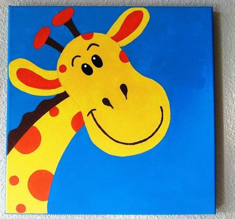 Easy Painting For Kids, Kids Painting Party, Kids Canvas Painting, Cute Easy Paintings, Kids Canvas Art, Easy Canvas Art, Kids Canvas, Easy Canvas Painting, Cute Paintings