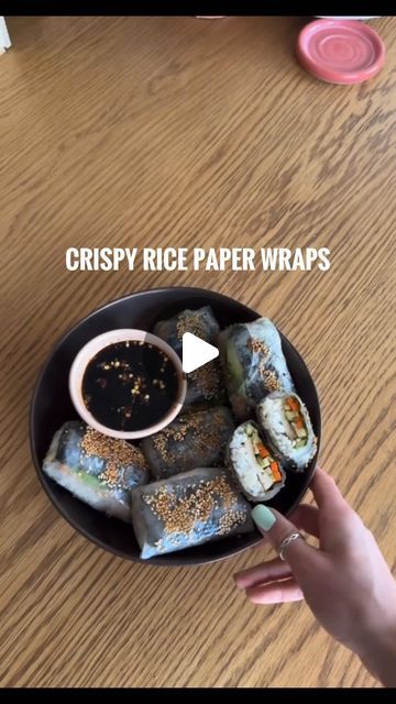 Easy Plant Based Recipes on Instagram: "CRISPY RICE PAPER WRAPS 💥

By @faithsfresh

Ingredients:
• 1 package of extra firm tofu
• 1 cucumber
• 1 large carrot
• 1 avocado
• 12-14 sheets of rice paper 
• 12-14 seaweed snacks (or cut
up nori sheets)
• 1 cup jasmine rice
• 1 TBSP rice vinegar 
• 1 TBSP sweetening syrup of any
kind
• 1 tsp salt 
• 1/4 cup soy sauce or coconut
aminos

Directions:
 • Drain your tofu, wrap it in paper towels, and then place something heavy on top and let is press for about 30
minutes
• Rinse and cook 1 cup of rice normally
• Once the rice is cooked add in rice vinegar, syrup, and salt
• Vertically cut your cucumber and the carrot 
• Once tofu has been pressed, slice and then cover each
slice in soy sauce or coconut aminos (on both sides) 
• Air-fry tofu at 400F f Tofu Wrap, Easy Plant Based Recipes, Fry Tofu, Crispy Rice Paper, Nori Sheets, Rice Paper Wraps, Rice Wraps, Plant Based Recipes Easy, Seaweed Snacks