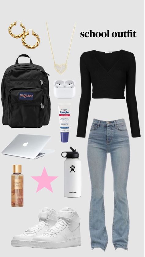 Back To School Shein Outfits Highschool, Cute Clothes Styles For School, First Day Pf School Fits, Cute 5th Grade Outfits For School, Simple But Cute Outfits For School, High School Clothes Ideas, Girly Outfit Ideas For School, First Day School Outfits Highschool, First Day Of School Outfit Inspo 2023