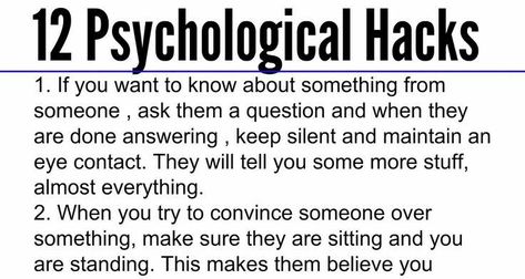 Try it !! Mind Hacks Brain Psychology Facts, Psycology Tips, Psychological Quotes, Psychology Hacks, Psychology Fact, Reading Body Language, Physcology Facts, Psychological Hacks, Psychological Tricks