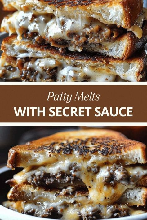 Patty Melts with Secret Sauce Patty Melt Secret Sauce, Patty Melt Secret Sauce Recipe, Paddy Melt Recipe, Patty Melt With Secret Sauce, Patty Melt Recipe Pioneer Woman, Patty Melt Sauce, Patty Melts With Secret Sauce, Sandwich Night, Patty Melt Recipe