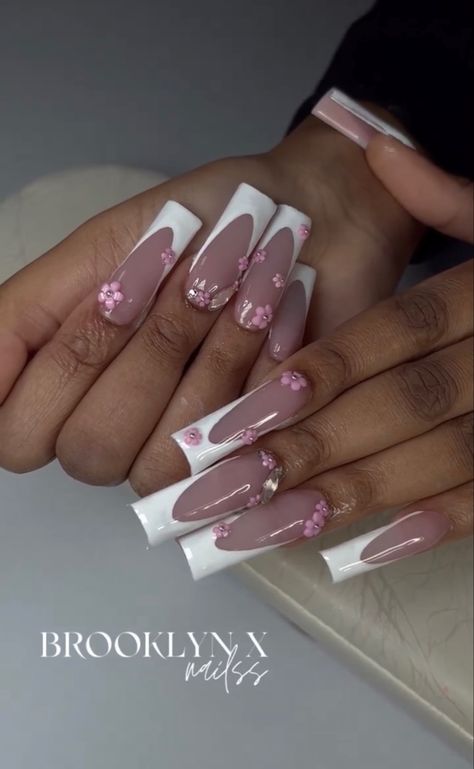 Long Acrylic, Long Square Acrylic Nails, Square Acrylic Nails, Long Acrylic Nails, Long Nails, Stylish Nails, Nail Design, Makeup Nails, Nail Ideas