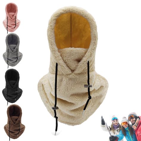 PRICES MAY VARY. Arctic velvet Imported Pull-On closure Hand Wash Only Sherpa Hood: Our balaclava hood scarf+neck warmer suit is updated based on traditional balaclava, sherpa hood which provides convenient warmth during trips in the cold winter. Adjustable Design: This sherpa hood ski mask a retractable cord and adjustable buttons, which can be adjusted to fit your face and head, making it better block the wind and snow from entering. Quick to Wear: Put on sherpa ski hood within 1 second. Conve Ski Mask, Mask, Design