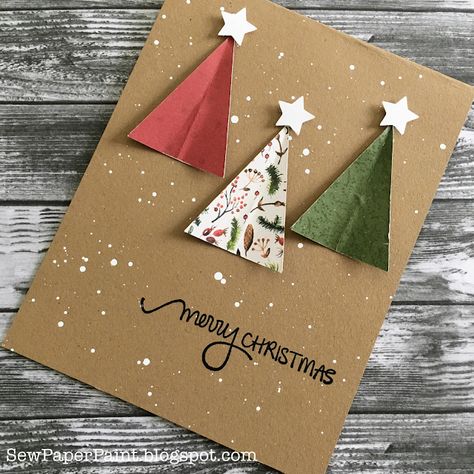 A Simple Christmas, Stamped Christmas Cards, Dough Ornaments, Simple Christmas Cards, Christmas Card Art, Play Day, Homemade Christmas Cards, Paper Crafts Card, Christmas Card Crafts