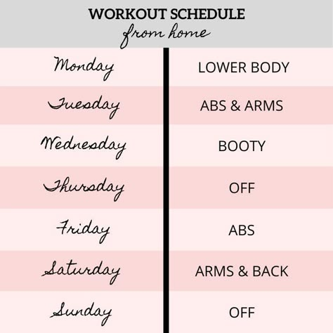 Best Workout Schedule, Daily Workout Schedule, Beginner Workout Schedule, Home Workout Schedule, Working Out From Home, Weekly Workout Schedule, Home Schedule, Workout Program Gym, Beginner Workouts