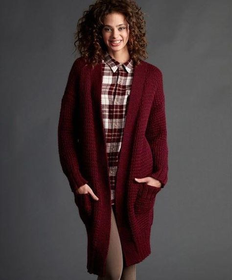 Long Weekend Knitted Cardigan Knitting Long Cardigan, Oversize Sweater Knitting Pattern Free, Long Cardigan Knitting Pattern Free, Minecraft Knitting, Long Cardigan Knitting Pattern, Patons Classic Wool, Poncho Design, Women Long Cardigan, Knit Cardigan Pattern