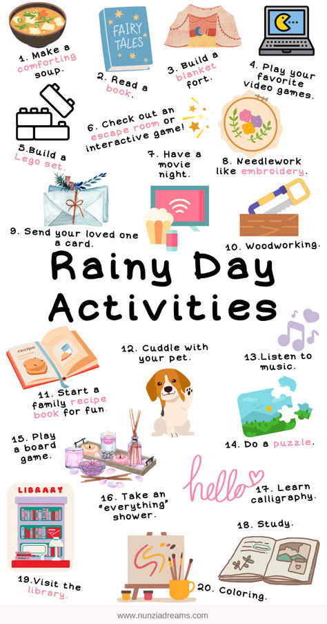 39 Rainy Day Activities For Adults You’ll Love What To Do In Rainy Days, What To Do On A Hot Summer Day, Ideas When Your Bored At Home, Things To Do In A Rainy Day, Things To Do When You Feel Down, Adult Things To Do, Stuff To Do On A Rainy Day, Rainy Day Ideas For Adults, What To Do When Its Raining