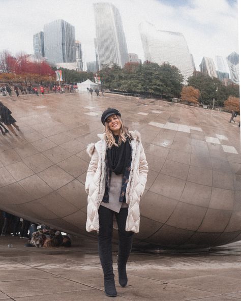 What This Southern Girl Wore in Chicago - ItsRiss Fashion Chicago Outfit November, Chicago Street Style Fall, What To Wear In Chicago In November, Outfits For Chicago In March, Chicago November Outfits, Chicago Winter Fashion, Chicago Fashion Winter, Chicago Winter Outfits, Chicago Aesthetic Outfits