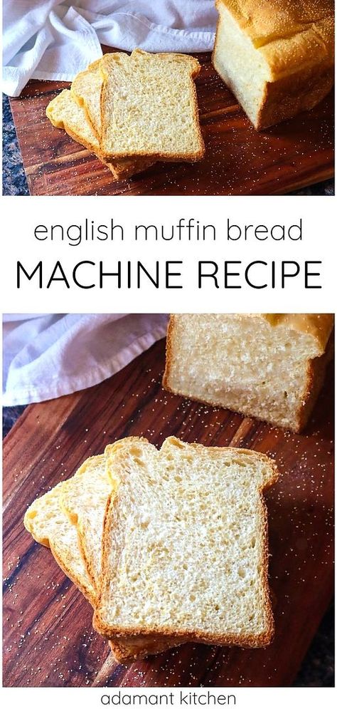 Explore our Bread Maker Recipes with the English Muffin Bread Machine Recipe, a foolproof way to enjoy the beloved taste of English muffins without the hassle. By utilizing your bread maker, this recipe simplifies the baking process, making it accessible for bakers of all levels. Perfect for breakfast or any time of day, it's a must-try for those who love homemade bread. Find more healthy baking recipes, baking bread recipes, and bread making recipes at adamantkitchen.com. Bread Machine English Muffin Bread, English Muffins Bread Machine, Bread Machine Recipes Healthy, Zojirushi Bread Machine, Bread Machine Mixes, Bread Machine Recipes Sweet, Easy Bread Machine Recipes, Best Bread Machine, English Muffin Bread