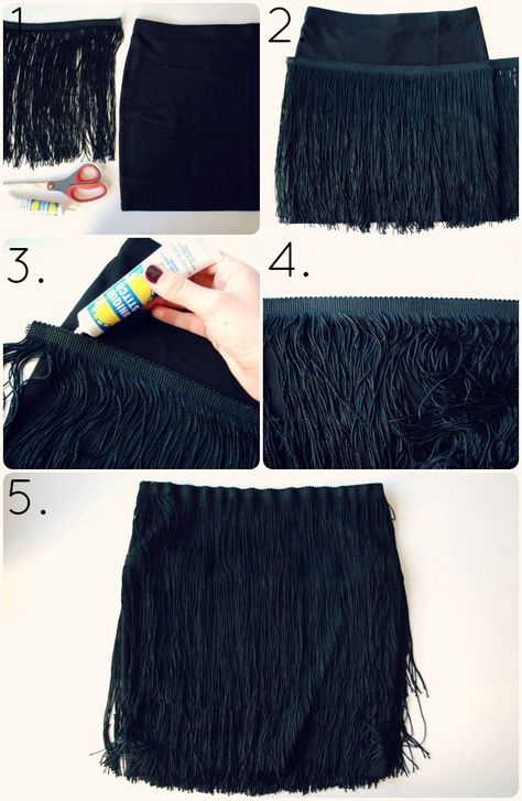 Fringe Skirt Diy, Dress Thrift, Revamp Clothes, Garderobe Diy, Diy Fringe, Homemade Face Wash, Diy Skirts, Diy Clothes Hacks, Diy Clothes Refashion