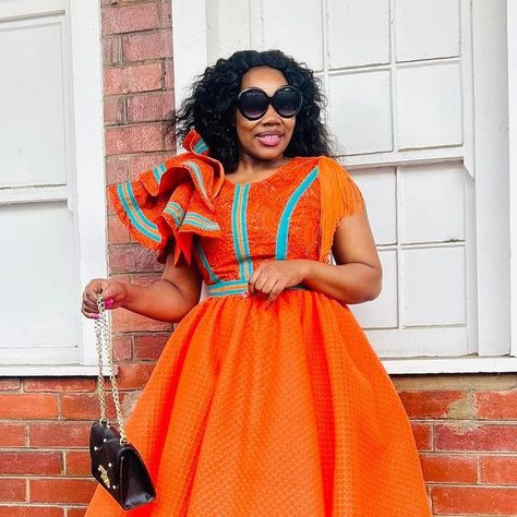 Pedi Traditional Dresses, Pedi Dresses, Pedi Traditional Attire, Designed Outfits, Xhosa Attire, African Traditional Wear, African Attire Dresses, Shweshwe Dresses, African Lace Styles