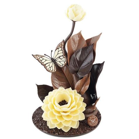 Chocolate Centerpieces, Artisanal Chocolate, Chocolate Sculpture, Chocolate Showpiece, Italian Chocolate, Chocolate Sculptures, Chocolate Work, Chocolate Cake Decoration, Chocolate Flowers