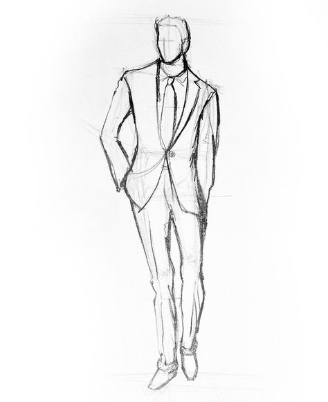 Men In Suit Sketch, Mens Sketches Illustration, Men Suit Design Drawing, Drawing Of A Man In A Suit, Mens Suit Drawing, Man In Tuxedo Drawing, Drawing Of Man In Suit, Man Drawing Full Body Sketch, Man Full Body Pose Reference Drawing