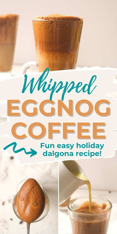 Eggnog Coffee Recipe, Egg Nog Coffee Recipe, Eggnog Coffee Drinks, Hot Eggnog Drinks, Christmas Coffee Flavors, Holiday Coffee Recipes, Eggnog Coffee Creamer, Southern Comfort Eggnog, Coffee Eggnog