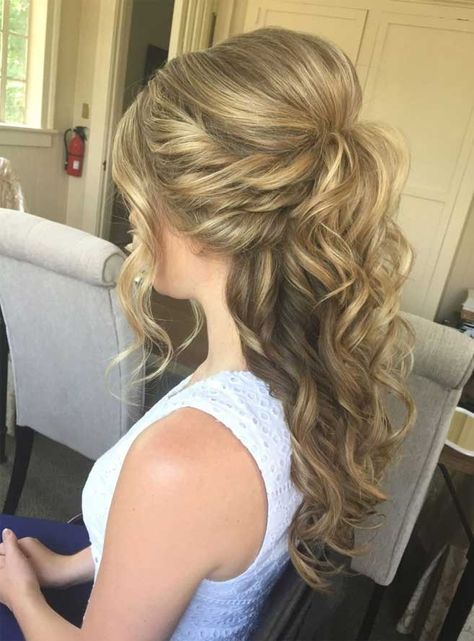 Wedding Hairstyles For Medium Length, Bridal Hair Half Up, Wedding Hair Half, Prom Hair Updo, Prom Hairstyles For Long Hair, Wedding Hairstyles Half Up Half Down, Peinados Fáciles Para Cabello Corto, Wedding Hair Down, Hairstyles For Medium Length Hair