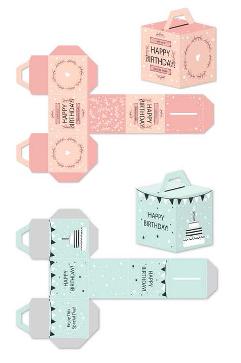 Cute Birthday Gift Box Packaging#pikbest#Templates#Others#Others Printable Packaging Template, Product Packaging Template, Candy Boxes Ideas, Cake Box Design Packaging Ideas, Birthday Package Ideas, Box Packaging Design Templates, Candy Box Design, Gift Box Template Printable, Birthday Box Ideas