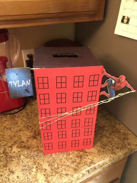 Diy Spiderman Valentine Box Ideas, Boys Valentines Boxes Spiderman, Boy Valentine Box Ideas Schools, Spider Man Valentines Boxes, Marvel Valentines Box Ideas, Spiderman Valentines Boxes, Spidey Valentine Box Ideas, Diy Valentines Box For Kids Boys, Valentines Shoe Box Ideas For Boys