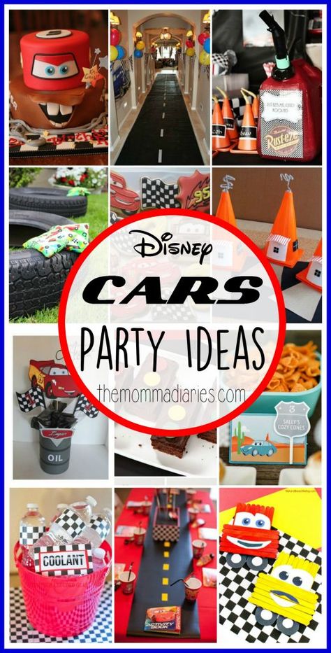 Pixar Cars Birthday Cake Diy, Disney Cars Printables Free, Cars Diy Birthday Party, Cara Birthday Party, Lightening Mcqueen Birthday Food, Diy Cars Birthday, Macqueen Theme Party, Disney Cars Theme Birthday Party, Cars Party Ideas