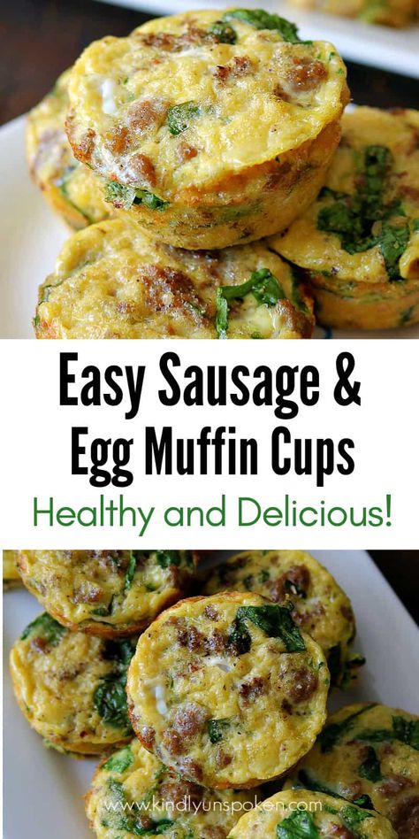 Egg Cups Breakfast Healthy, Sausage And Egg Muffins, Healthy Egg Muffins, Sausage Egg Muffins, Egg Muffins Healthy, Egg Muffin Cups, Turkey Breakfast Sausage, Egg Muffins Recipe, Muffins Breakfast