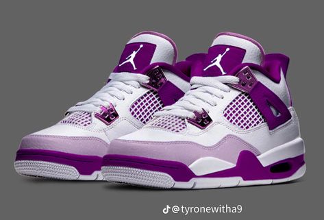 Pink Jordan 4, Jordan 4 Retro Pink, Nike Shoes Women Fashion, Pretty Sneakers, Trendy Shoes Sneakers, Nike Shoes Girls, Nike Fashion Shoes, Preppy Shoes, Jordan Shoes Girls