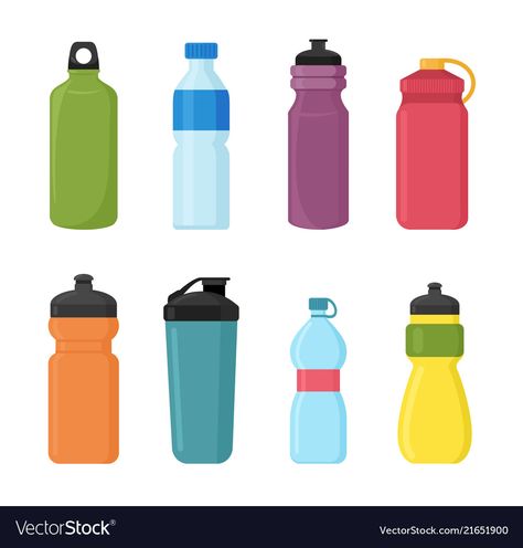 Bottle For Water, Vision Board Themes, Gym Water Bottle, Glass Flask, Vector Game, Magic Bottles, Light Games, People Icon, Color Vector