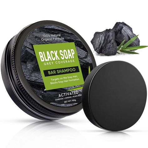 PRICES MAY VARY. Gray Hair Coverage - Black soap restores your hair's natural dark color and reduces the whiteness of your hair, making you look younger! Reduce Gray Hair - insisting on long-term use of our black soap can reduce the growth of gray hair. Hair Stronger- It can provide enough nutrients to the hair, nourish hair and scalp, and make hair stronger Natural Formula - Completely safe and natural herbal formula, scientifically matched, mild, and non-irritating. Easy and Convenient - Apply Gray Hair Coverage, Shampoo Product, Grey Hair Coverage, Natural Gray Hair, Hair Color Shampoo, Black Hair Color, Nutritional Deficiencies, Gray Coverage, Make Hair