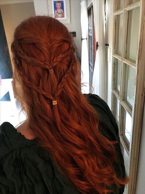 Celtic Hairstyles, Sansa Stark Hair, Inspired Hairstyles, Celtic Hair, Sansa Stark, Grunge Hair, Ginger Hair, Unique Styles, Aesthetic Hair