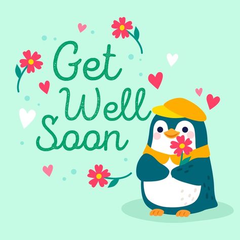 Get well soon positive message Free Vect... | Free Vector #Freepik #freevector #design #character #typography #quote Get Well Illustration, Get Well Soon Images, Get Well Soon Quotes, Hug Cartoon, Get Well Soon Messages, Get Well Messages, Happy Birthday Clip Art, Feel Better Quotes, Get Well Quotes