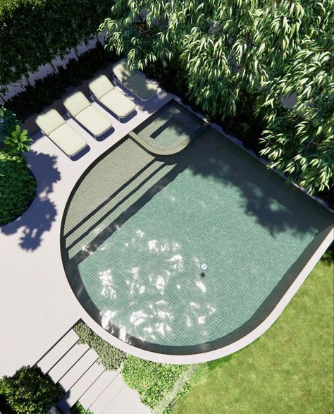 Out Of Ground Pool, Pool With Spa, Kolam Air, Pool Landscape, Outdoor Stuff, Dream Pools, Backyard Pool Designs, Backyard Inspo, Plunge Pool