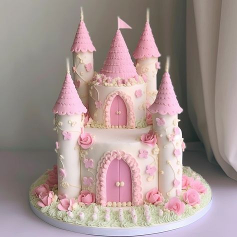 My Images Fairy Castle Cake, Disney Princess Birthday Cakes, Castle Birthday Cakes, Castle Cake Topper, Fairy Birthday Cake, Kids Birthday Party Cake, Castle Birthday, Princess Castle Cake, Belle Cake