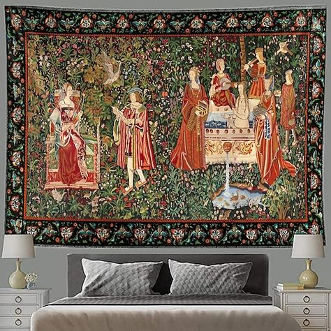 Large Tapestry, Large Tapestries, Baroque Art, Tapestry Wall Art, Wall Art Large, Medieval Fashion, Vintage Tapestry, Decorative Blankets, Living Room Decoration