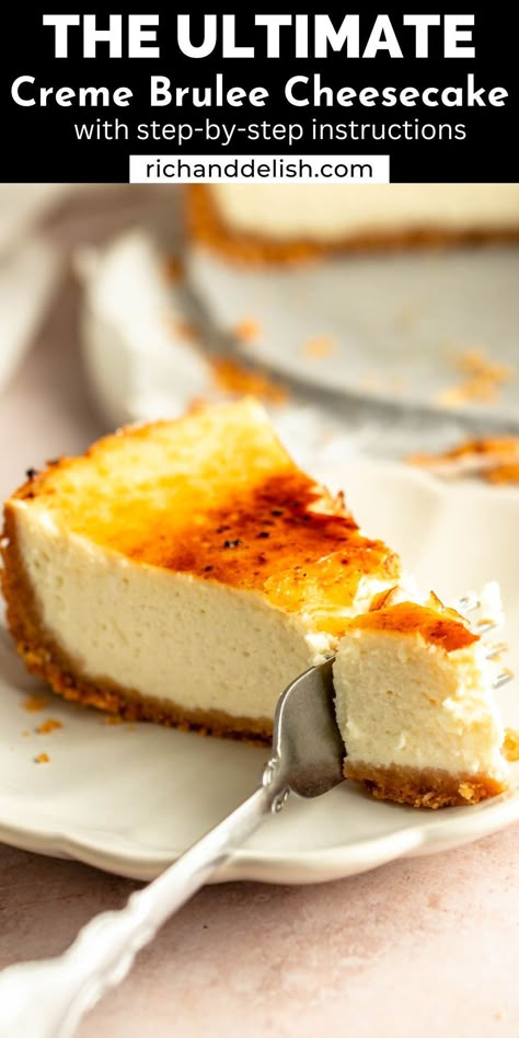 Whiskey Creme Brulee, Crème Brûlée Pie, No Bake Creme Brulee, Creme Brulee Pie Recipe, Cream Brulee Cheesecake, Creme Brulee Cheesecake Recipe, Chicken Recipes Paleo, Fluffy Desserts, Cheesecake Classic