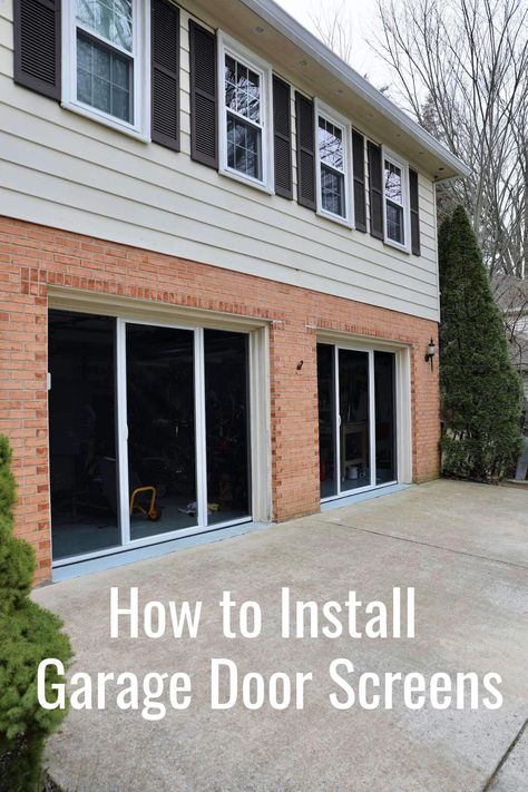 How to Install Garage Door Screen: Assemble Tracks - PART 2 Screen For Garage Door, Garage Door Screen Diy, Garage Door Screen Ideas, Garage Screen Door Retractable, Garage Door Screen, Garage Screen, Metal Garage Doors, Garage Screen Door, Cricut Iron On Vinyl